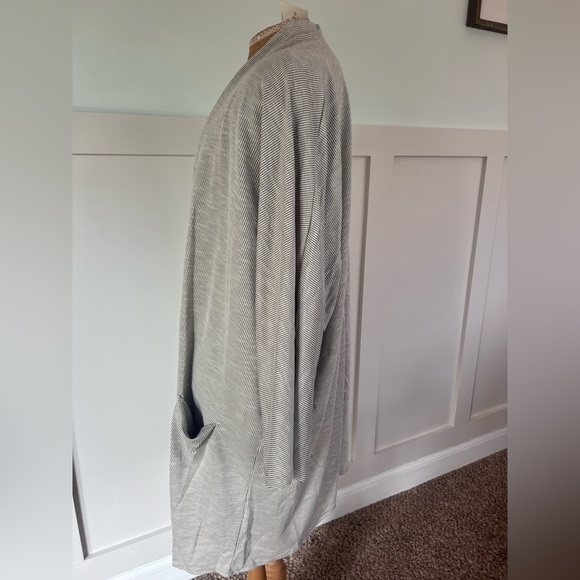 DONNI ribbed knit striped open Front Cardigan kimono one size  grande tall NWT - Picture 5 of 8